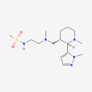 molecular formula C15H29N5O2S B6857584 N-[2-[methyl-[[(2R,3S)-1-methyl-2-(2-methylpyrazol-3-yl)piperidin-3-yl]methyl]amino]ethyl]methanesulfonamide 