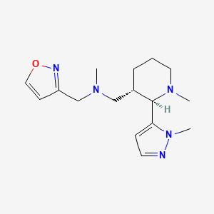 molecular formula C16H25N5O B6857801 N-methyl-1-[(2R,3S)-1-methyl-2-(2-methylpyrazol-3-yl)piperidin-3-yl]-N-(1,2-oxazol-3-ylmethyl)methanamine 