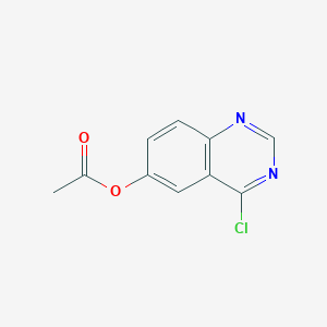 molecular formula C10H7ClN2O2 B068581 4-氯喹唑啉-6-基乙酸酯 CAS No. 179246-11-8