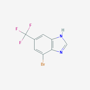 molecular formula C8H4BrF3N2 B068582 4-Bromo-6-(trifluoromethyl)-1h-benzo[d]imidazole CAS No. 175135-14-5