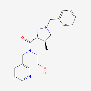 molecular formula C21H27N3O2 B6859366 (3S,4S)-1-benzyl-N-(2-hydroxyethyl)-4-methyl-N-(pyridin-3-ylmethyl)pyrrolidine-3-carboxamide 