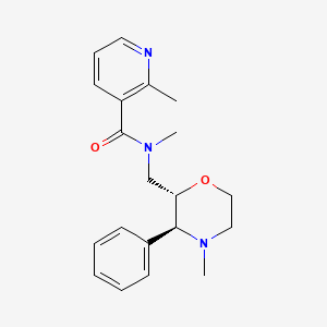 molecular formula C20H25N3O2 B6859373 N,2-dimethyl-N-[[(2S,3S)-4-methyl-3-phenylmorpholin-2-yl]methyl]pyridine-3-carboxamide 
