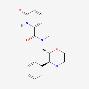 molecular formula C19H23N3O3 B6859413 N-methyl-N-[[(2S,3S)-4-methyl-3-phenylmorpholin-2-yl]methyl]-6-oxo-1H-pyridine-2-carboxamide 