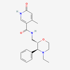 molecular formula C20H25N3O3 B6859450 N-[[(2S,3S)-4-ethyl-3-phenylmorpholin-2-yl]methyl]-4-methyl-6-oxo-1H-pyridine-3-carboxamide 