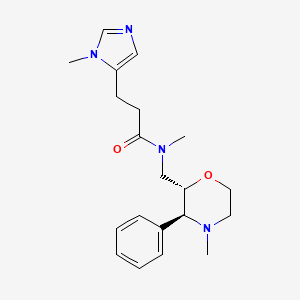 molecular formula C20H28N4O2 B6859460 N-methyl-3-(3-methylimidazol-4-yl)-N-[[(2S,3S)-4-methyl-3-phenylmorpholin-2-yl]methyl]propanamide 
