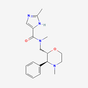 molecular formula C18H24N4O2 B6859522 N,2-dimethyl-N-[[(2S,3S)-4-methyl-3-phenylmorpholin-2-yl]methyl]-1H-imidazole-5-carboxamide 