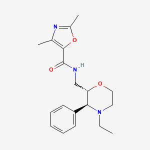 molecular formula C19H25N3O3 B6859573 N-[[(2S,3S)-4-ethyl-3-phenylmorpholin-2-yl]methyl]-2,4-dimethyl-1,3-oxazole-5-carboxamide 