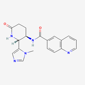 molecular formula C19H19N5O2 B6859922 N-[(2R,3R)-2-(3-methylimidazol-4-yl)-6-oxopiperidin-3-yl]quinoline-6-carboxamide 