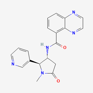 molecular formula C19H17N5O2 B6860312 N-[(2S,3R)-1-methyl-5-oxo-2-pyridin-3-ylpyrrolidin-3-yl]quinoxaline-5-carboxamide 