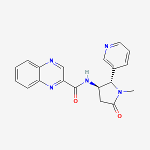 molecular formula C19H17N5O2 B6860360 N-[(2S,3R)-1-methyl-5-oxo-2-pyridin-3-ylpyrrolidin-3-yl]quinoxaline-2-carboxamide 