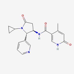 molecular formula C19H20N4O3 B6860501 N-[(2S,3R)-1-cyclopropyl-5-oxo-2-pyridin-3-ylpyrrolidin-3-yl]-4-methyl-6-oxo-1H-pyridine-3-carboxamide 