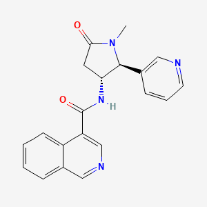 molecular formula C20H18N4O2 B6860526 N-[(2S,3R)-1-methyl-5-oxo-2-pyridin-3-ylpyrrolidin-3-yl]isoquinoline-4-carboxamide 