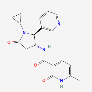 molecular formula C19H20N4O3 B6860641 N-[(2S,3R)-1-cyclopropyl-5-oxo-2-pyridin-3-ylpyrrolidin-3-yl]-6-methyl-2-oxo-1H-pyridine-3-carboxamide 