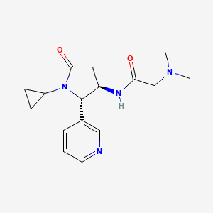 molecular formula C16H22N4O2 B6860666 N-[(2S,3R)-1-cyclopropyl-5-oxo-2-pyridin-3-ylpyrrolidin-3-yl]-2-(dimethylamino)acetamide 