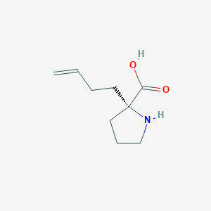 molecular formula C9H15NO2 B068607 L-Proline, 2-(3-buten-1-yl)- CAS No. 178752-81-3
