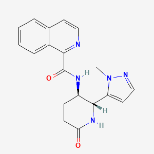 molecular formula C19H19N5O2 B6860714 N-[(2R,3R)-2-(2-methylpyrazol-3-yl)-6-oxopiperidin-3-yl]isoquinoline-1-carboxamide 