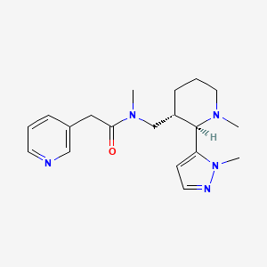 molecular formula C19H27N5O B6860976 N-methyl-N-[[(2R,3S)-1-methyl-2-(2-methylpyrazol-3-yl)piperidin-3-yl]methyl]-2-pyridin-3-ylacetamide 