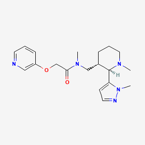 molecular formula C19H27N5O2 B6860985 N-methyl-N-[[(2R,3S)-1-methyl-2-(2-methylpyrazol-3-yl)piperidin-3-yl]methyl]-2-pyridin-3-yloxyacetamide 