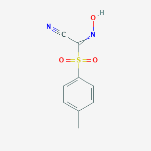 molecular formula C9H8N2O3S B068612 2-Hydroxyimino-2-(4-methylphenyl)sulfonylacetonitrile CAS No. 175201-58-8