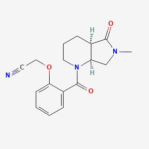 molecular formula C17H19N3O3 B6861411 2-[2-[(4aR,7aS)-6-methyl-5-oxo-2,3,4,4a,7,7a-hexahydropyrrolo[3,4-b]pyridine-1-carbonyl]phenoxy]acetonitrile 