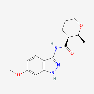 molecular formula C15H19N3O3 B6861432 (2S,3S)-N-(6-methoxy-1H-indazol-3-yl)-2-methyloxane-3-carboxamide 