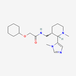 molecular formula C19H32N4O2 B6861544 2-cyclohexyloxy-N-[[(2R,3S)-1-methyl-2-(3-methylimidazol-4-yl)piperidin-3-yl]methyl]acetamide 