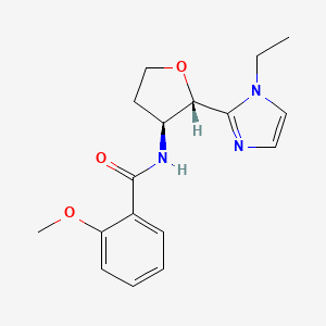 molecular formula C17H21N3O3 B6861710 N-[(2S,3S)-2-(1-ethylimidazol-2-yl)oxolan-3-yl]-2-methoxybenzamide 
