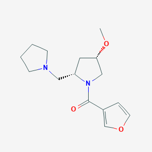 molecular formula C15H22N2O3 B6861745 furan-3-yl-[(2S,4S)-4-methoxy-2-(pyrrolidin-1-ylmethyl)pyrrolidin-1-yl]methanone 