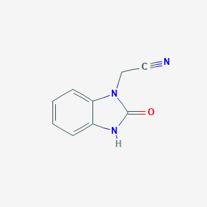 molecular formula C9H7N3O B068618 2-(2-oxo-2,3-dihydro-1H-benzo[d]imidazol-1-yl)acetonitrile CAS No. 161469-09-6
