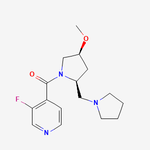 molecular formula C16H22FN3O2 B6861809 (3-fluoropyridin-4-yl)-[(2S,4S)-4-methoxy-2-(pyrrolidin-1-ylmethyl)pyrrolidin-1-yl]methanone 