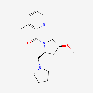 molecular formula C17H25N3O2 B6861815 [(2S,4S)-4-methoxy-2-(pyrrolidin-1-ylmethyl)pyrrolidin-1-yl]-(3-methylpyridin-2-yl)methanone 