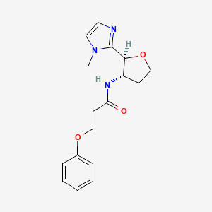 molecular formula C17H21N3O3 B6862160 N-[(2S,3S)-2-(1-methylimidazol-2-yl)oxolan-3-yl]-3-phenoxypropanamide 
