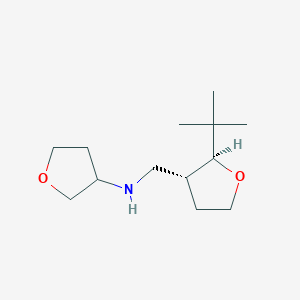 molecular formula C13H25NO2 B6862204 N-[[(2S,3R)-2-tert-butyloxolan-3-yl]methyl]oxolan-3-amine 