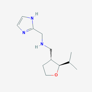molecular formula C12H21N3O B6862229 N-(1H-imidazol-2-ylmethyl)-1-[(2R,3R)-2-propan-2-yloxolan-3-yl]methanamine 