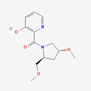 molecular formula C13H18N2O4 B6862410 (3-hydroxypyridin-2-yl)-[(2S,4R)-4-methoxy-2-(methoxymethyl)pyrrolidin-1-yl]methanone 