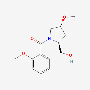 molecular formula C14H19NO4 B6862498 [(2S,4R)-2-(hydroxymethyl)-4-methoxypyrrolidin-1-yl]-(2-methoxyphenyl)methanone 