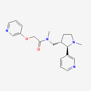molecular formula C19H24N4O2 B6863539 N-methyl-N-[[(2R,3S)-1-methyl-2-pyridin-3-ylpyrrolidin-3-yl]methyl]-2-pyridin-3-yloxyacetamide 
