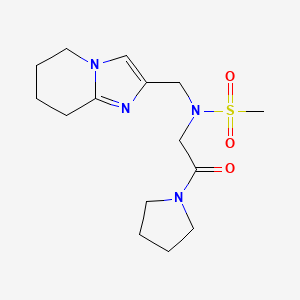 molecular formula C15H24N4O3S B6863721 N-(2-oxo-2-pyrrolidin-1-ylethyl)-N-(5,6,7,8-tetrahydroimidazo[1,2-a]pyridin-2-ylmethyl)methanesulfonamide 