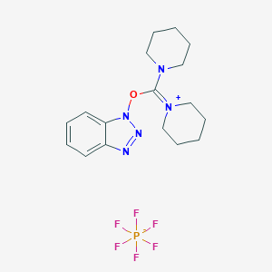 molecular formula C17H24F6N5OP B068639 (Benzotriazol-1-yloxy)dipiperidinocarbenium hexafluorophosphate CAS No. 190849-64-0