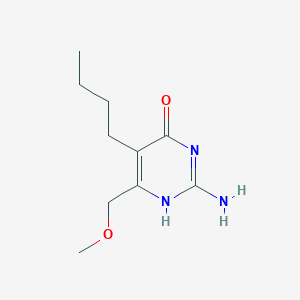 molecular formula C10H17N3O2 B068646 2-Amino-5-butyl-6-(methoxymethyl)pyrimidin-4-ol CAS No. 175137-37-8