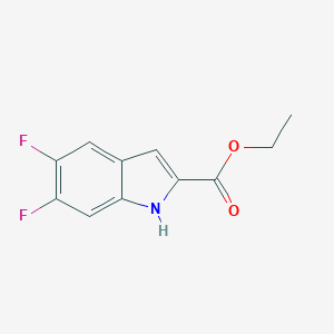 molecular formula C11H9F2NO2 B068647 5,6-二氟-1H-吲哚-2-羧酸乙酯 CAS No. 169674-34-4