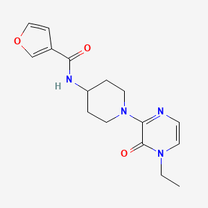 molecular formula C16H20N4O3 B6865099 N-[1-(4-ethyl-3-oxopyrazin-2-yl)piperidin-4-yl]furan-3-carboxamide 