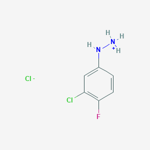 molecular formula C6H7Cl2FN2 B068651 3-氯-4-氟苯肼盐酸盐 CAS No. 175135-74-7