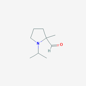 molecular formula C9H17NO B068652 2-Methyl-1-propan-2-ylpyrrolidine-2-carbaldehyde CAS No. 174914-32-0