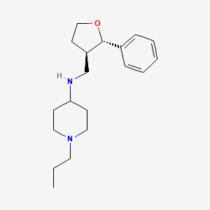 molecular formula C19H30N2O B6865446 N-[[(2S,3R)-2-phenyloxolan-3-yl]methyl]-1-propylpiperidin-4-amine 