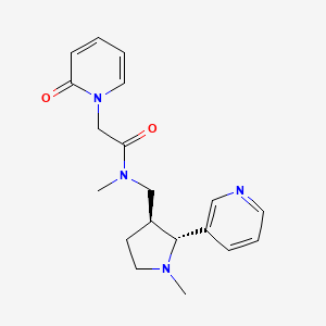 molecular formula C19H24N4O2 B6865564 N-methyl-N-[[(2R,3S)-1-methyl-2-pyridin-3-ylpyrrolidin-3-yl]methyl]-2-(2-oxopyridin-1-yl)acetamide 