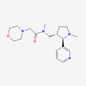 molecular formula C18H28N4O2 B6865618 N-methyl-N-[[(2R,3S)-1-methyl-2-pyridin-3-ylpyrrolidin-3-yl]methyl]-2-morpholin-4-ylacetamide 