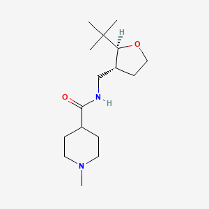 molecular formula C16H30N2O2 B6865758 N-[[(2S,3R)-2-tert-butyloxolan-3-yl]methyl]-1-methylpiperidine-4-carboxamide 