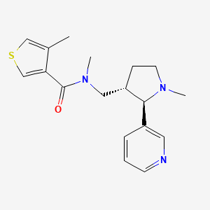 molecular formula C18H23N3OS B6865774 N,4-dimethyl-N-[[(2R,3S)-1-methyl-2-pyridin-3-ylpyrrolidin-3-yl]methyl]thiophene-3-carboxamide 