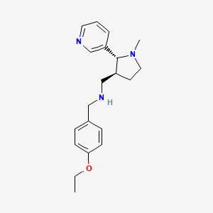 molecular formula C20H27N3O B6866035 N-[(4-ethoxyphenyl)methyl]-1-[(2R,3S)-1-methyl-2-pyridin-3-ylpyrrolidin-3-yl]methanamine 
